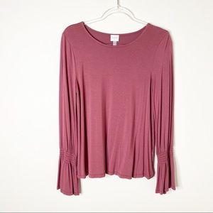 Cupio Long Sleeve Bell Sleeve Top